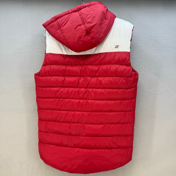 Zyia Active Puffer Vest Women's S Red White Black Hooded Outdoor Athleisure EUC - Picture 2 of 13